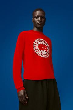 Ropa Canada Goose Hombre México - Logo Suéteres Rojos AO2167035